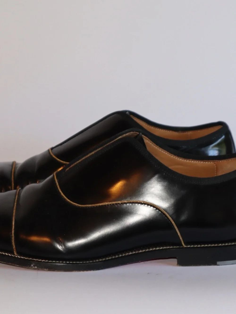 Christian Louboutin Alpha Male Black Patent Leather Oxford Men's 40.5